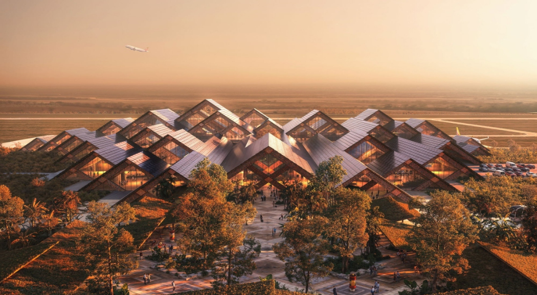 BIG操刀不丹「蓋勒普座國際機場」：呼應喜馬拉雅山意象，結合綠意、傳統木雕工藝、放鬆冥想的機場建築