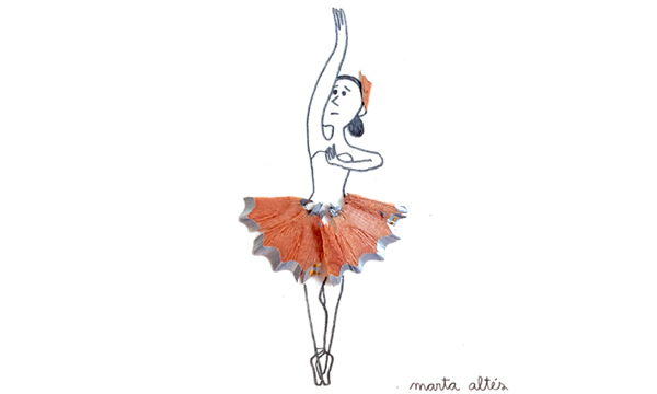 Marta Altes鉛筆．屑插畫  吹起輕鬆小品素描風