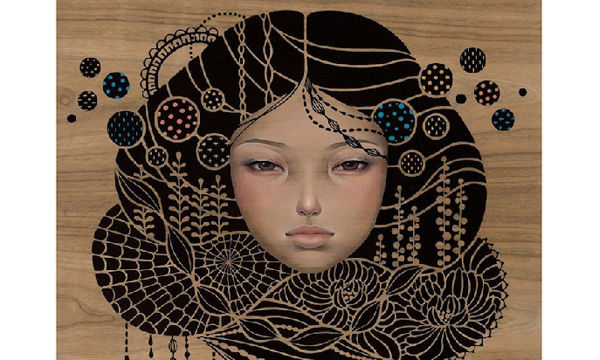 神祕少女細語 Audrey Kawasaki細膩的木板插畫