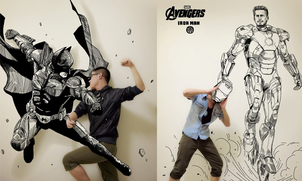 漫畫V.S.真人 Gaikuo虛實趣味插畫