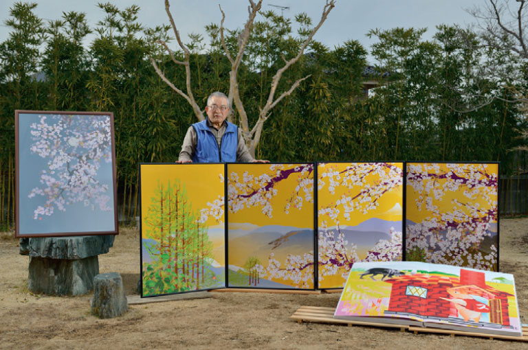 73歲Tatsuo Horiuchi以Excel繪製日本傳統畫作