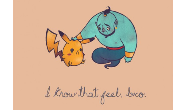 惺惺相惜的卡通角色  Chris Gerringer創意插畫