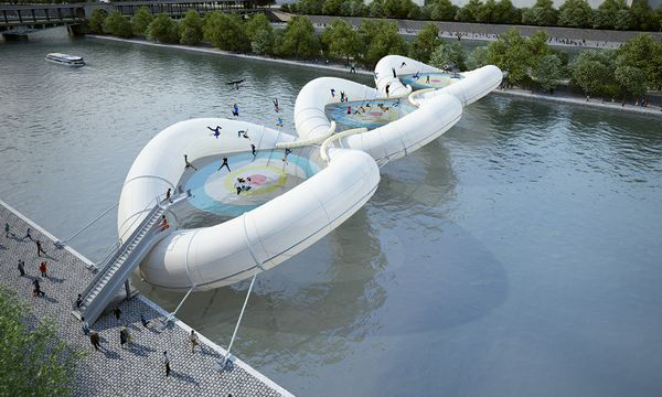 跳躍過河 《bridge in paris》塞納河畔的彈簧橋
