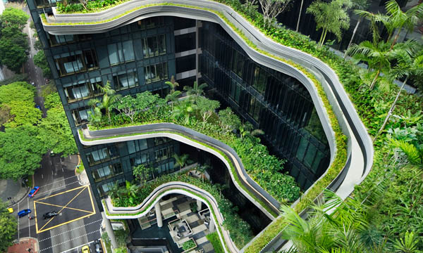 會呼吸的城市建築《PARKROYAL on Pickering》