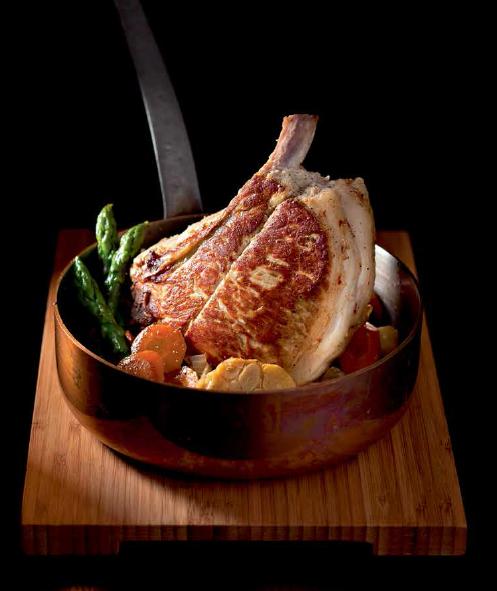 La Vie 侯布雄星級料理大全：小牛肋排佐蘑菇和蘆筍