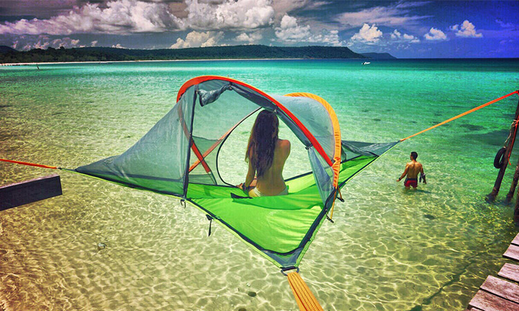 睡在海上、飄在空中都沒問題！英國Tentsile打造世界首款「水陸空」三棲萬用帳篷_02