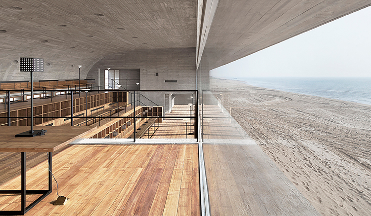 中國秦皇島「三聯書店海邊公益圖書館」遺世獨立的海邊書香建築_06