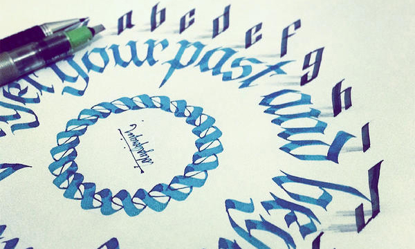 在紙上跳舞的字體，Tolga Girgin 3D 字體畫