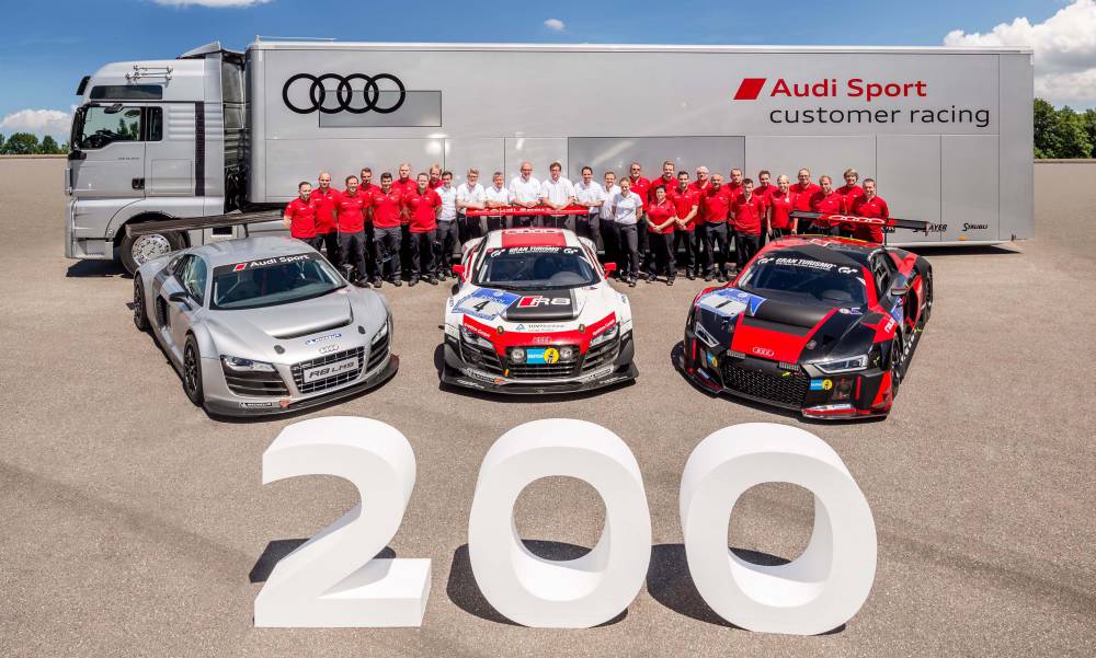 戰功彪炳的Audi R8 LMS賽車 第200台正式下線！