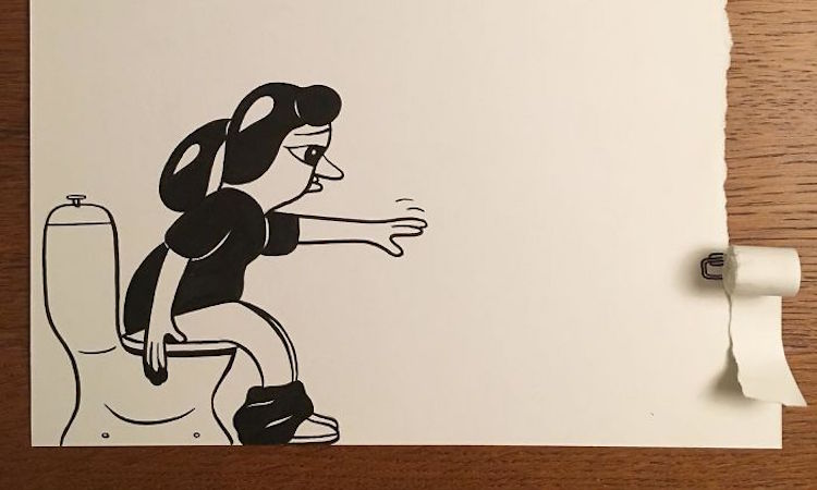 2D插畫與3D摺紙的絕妙結合!丹麥插畫家玩弄視覺創造趣味情節 2D插畫與3D摺紙的絕妙結合!丹麥插畫家玩弄視覺創造趣味情節