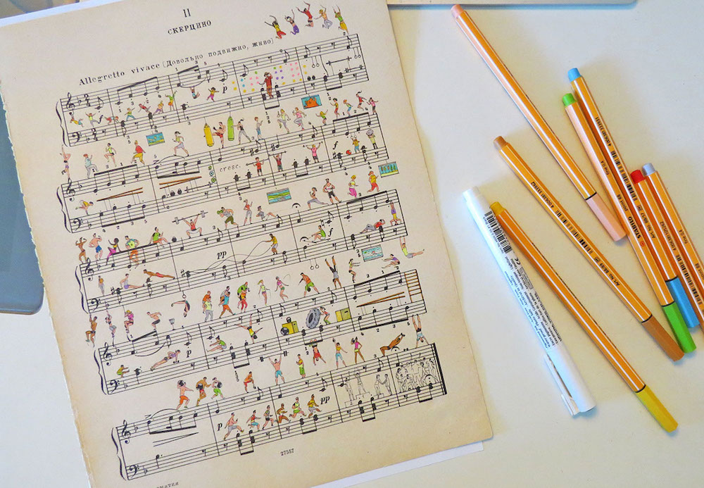 音符動起來了！俄羅斯插畫家為五線譜畫上創意故事_07