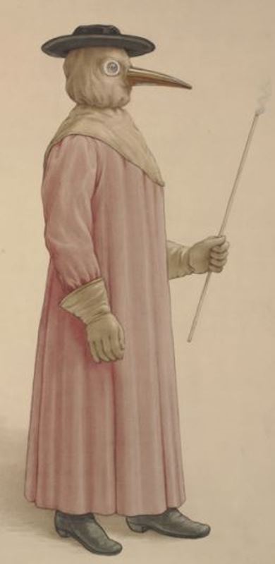 17 世紀鼠疫醫生的裝扮 17 世紀鼠疫醫生的裝扮