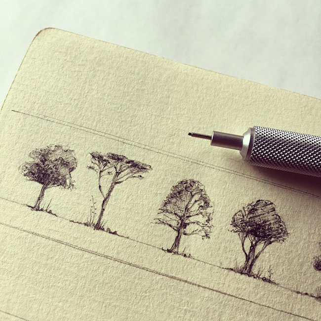 前航空工程師超細膩手繪紀錄環遊世界！裝滿12本Moleskine筆記的旅行藝術！10