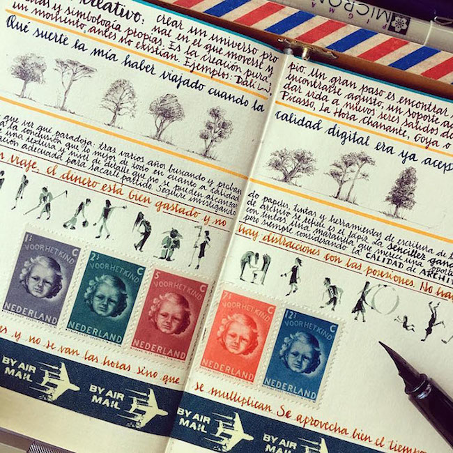 前航空工程師超細膩手繪紀錄環遊世界！裝滿12本Moleskine筆記的旅行藝術！5