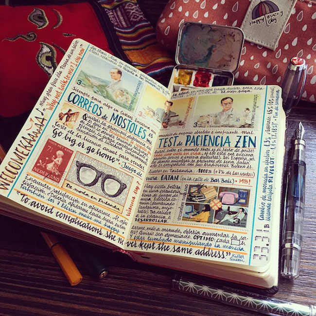 前航空工程師超細膩手繪紀錄環遊世界！裝滿12本Moleskine筆記的旅行藝術！4