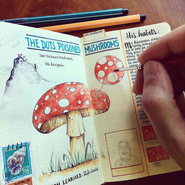 前航空工程師超細膩手繪紀錄環遊世界！裝滿12本Moleskine筆記的旅行藝術！8