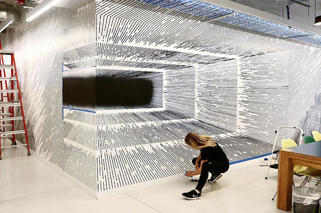 主修數學的藝術家，用簡單線條把平面變立體！