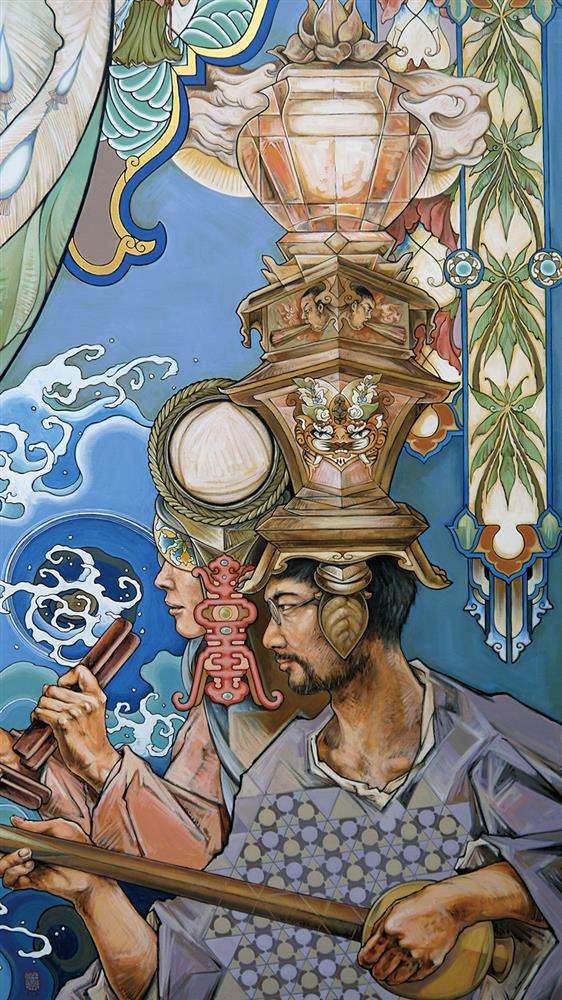 台南普濟殿遇上壁畫師許荷西《普濟時光》