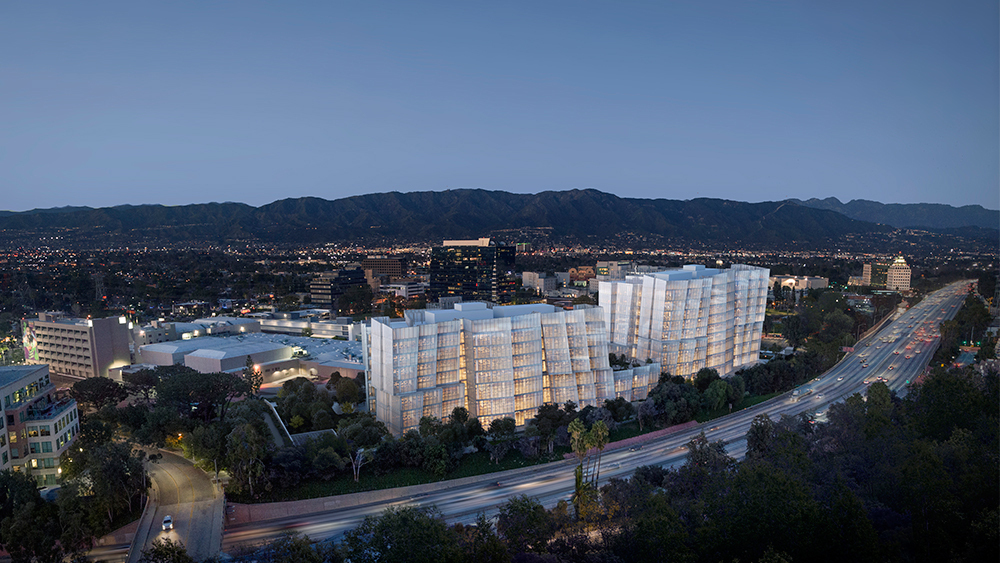 由Frank Gehry打造的全新華納兄弟總部建築群,位於柏本克市中心,鄰近主要幹道Ventura高速公路,另一側則朝向 由Frank Gehry打造的全新華納兄弟總部建築群,位於柏本克市中心,鄰近主要幹道Ventura高速公路,另一側則朝向