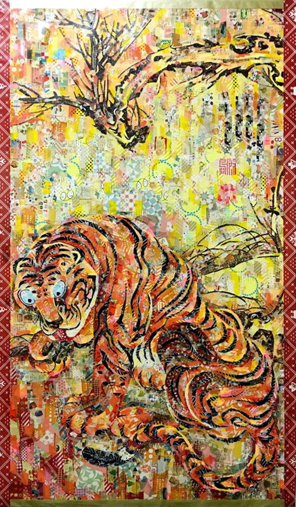 紙膠帶也能作畫!日本藝術家 Nasa Funahara 用紙膠帶重現經典名畫_08 紙膠帶也能作畫!日本藝術家 Nasa Funahara 用紙膠帶重現經典名畫_08