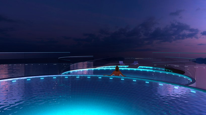 如花朵般綻開的獨立泳池！hamonic + masson提出「獨立島」公寓泳池異想 沐浴絕美地中海風景中_04