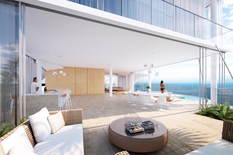 如花朵般綻開的獨立泳池！hamonic + masson提出「獨立島」公寓泳池異想 沐浴絕美地中海風景中_07