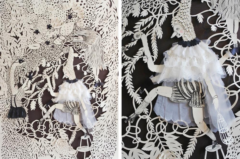 阿根廷藝術家Lucila Biscione超現實奇幻紙雕宛如怪誕童話_03