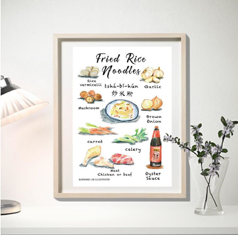 台灣迷人的街頭小吃！台灣插畫家Joanne Lin繪出蚵仔煎、珍珠奶茶等多道在地料理_03