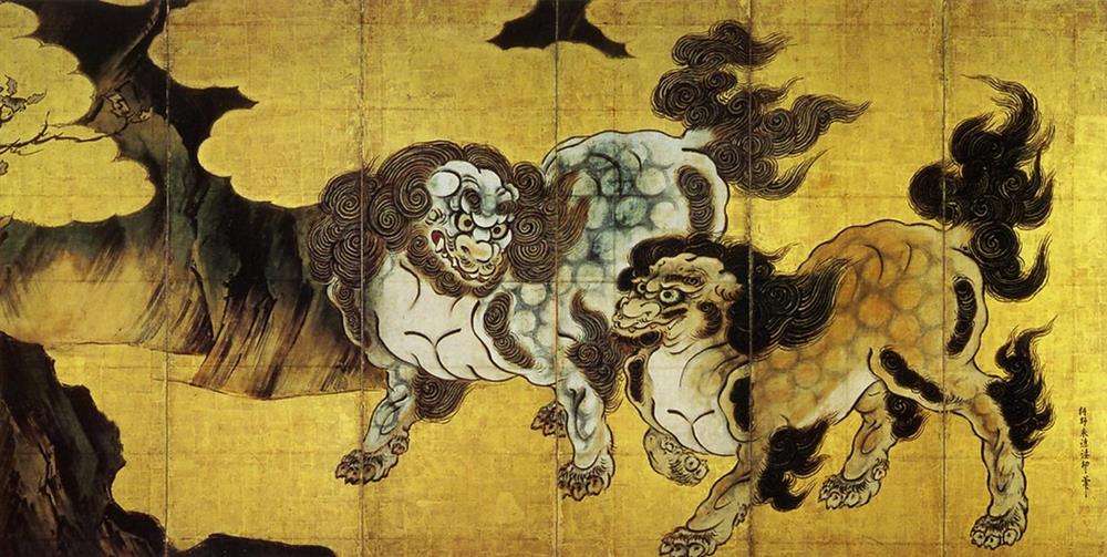 唐獅子圖 唐獅子圖