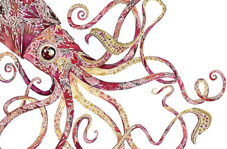 絕美碎葉押花拼畫！英國藝術家Helen Ahpornsiri將樹葉花草、蕨類製成精緻動物圖_02