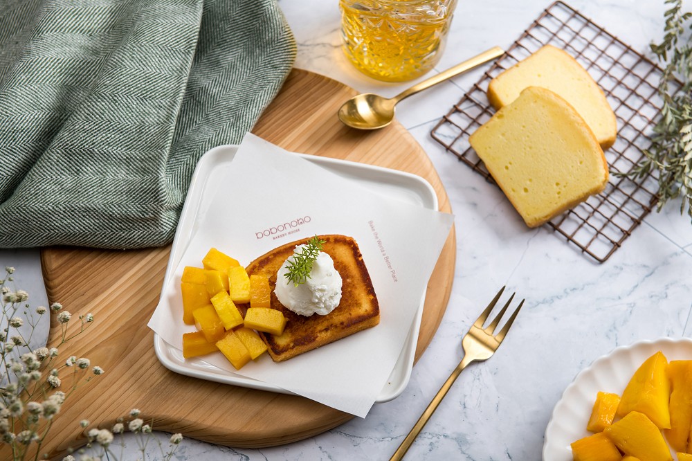 【創意吃法示意圖2】鮮芒果丁磅蛋糕