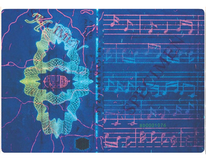 紫外線下的匈牙利護照 紫外線下的匈牙利護照