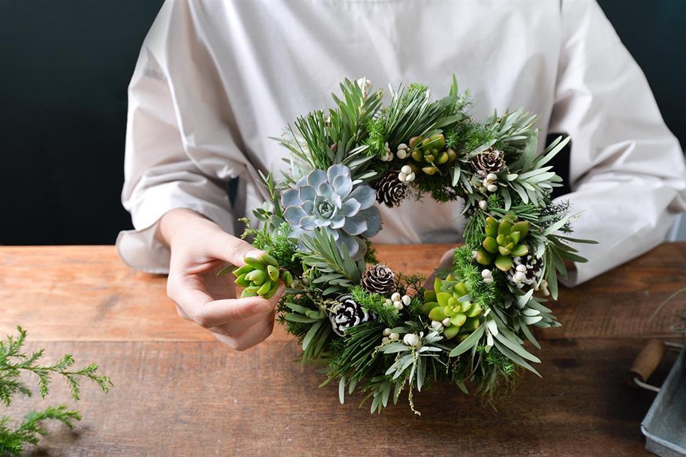 15.冬陽多肉花圈