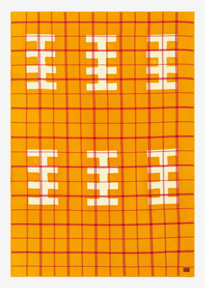 Clamp Dye 系列披毯_Plaid Clamp Dye photo Studio des fleurs®Hermes2020_04F