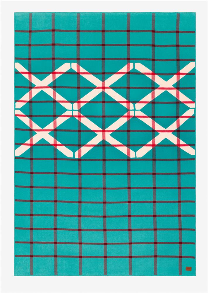 Clamp Dye 系列披毯_Plaid Clamp Dye photo Studio des fleurs®Hermes2020_04E