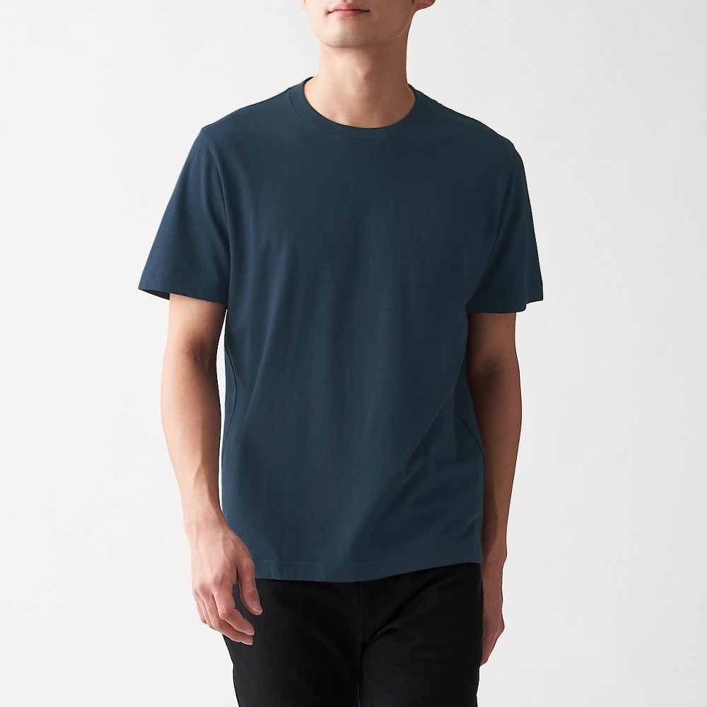 2020無印熱銷男有機棉天竺圓領短袖T恤，350元 (1)