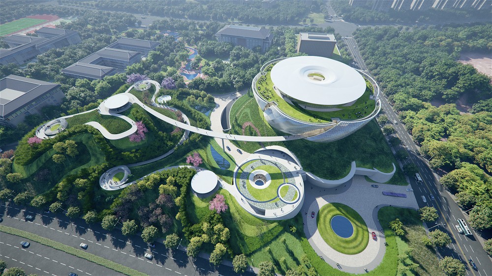 中國國際名酒文化博物館日景鳥瞰圖