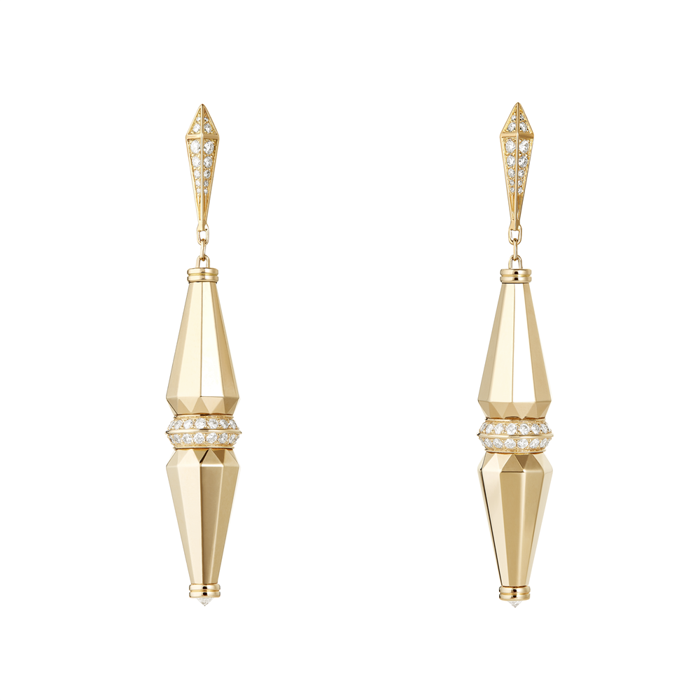 NEW-Jack de Boucheron pendant earrings, yellow gold