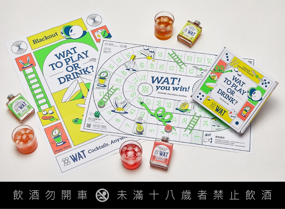 「WAT贏WAT先喝」復古桌遊禮盒