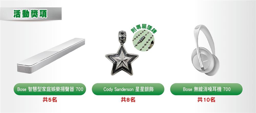 【圖說5】活動期間6月4日至8月31日止，購買指定項目並登錄發票即有機會獲得星銀獨家潮流好禮，數量有限、送完為止！