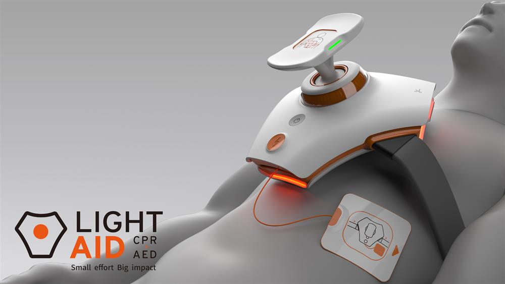 圖4、「LightAid」結合CPR(心肺復甦術)與AED(自動體外心臟電擊去顫器),更搭配語音提示與圖示,提供步驟式急救教學。 圖4、「LightAid」結合CPR(心肺復甦術)與AED(自動體外心臟電擊去顫器),更搭配語音提示與圖示,提供步驟式急救教學。