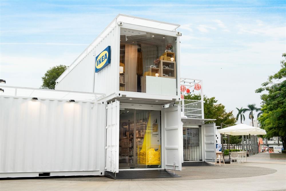 IKEA嘉義快閃店IKEA Hej行動商店採用貨櫃組合形式，方便移動到各個城市，更接近人潮聚集的商圈。