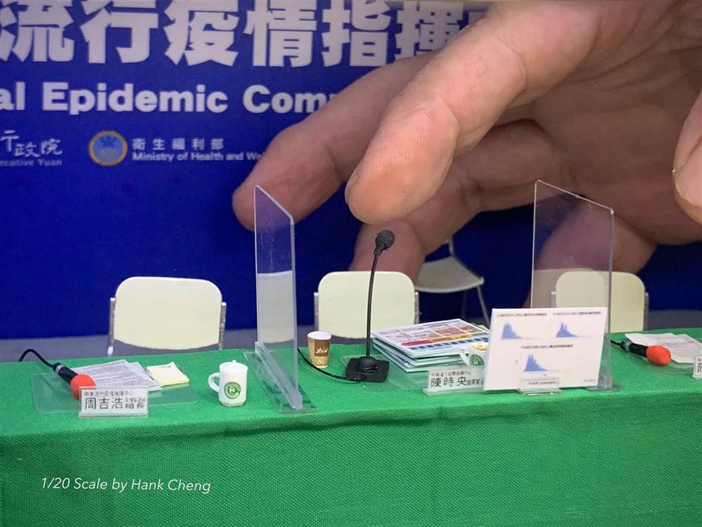 鄭鴻展打造疫情指揮中心微縮模型2 鄭鴻展打造疫情指揮中心微縮模型2