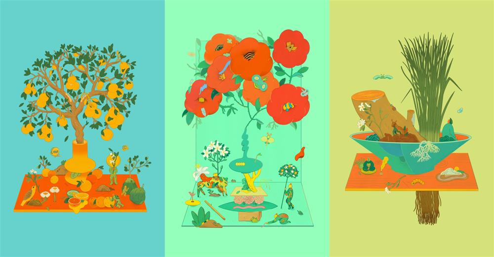 B作畫如調香！川貝母詮釋植物氣味，創作6座繁美盆景園地