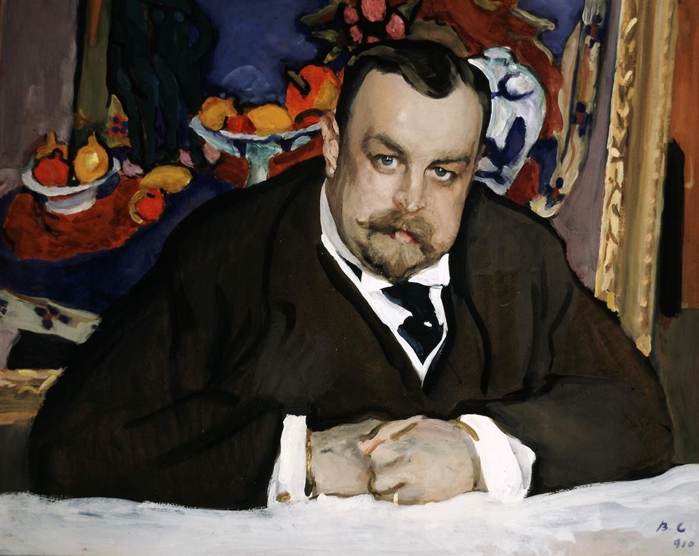 Valentin Serov, Portrait du collectionneur de la peinture moderne russe et francaise Ivan Abramovitch Morozov, Moscou, 1910 Valentin Serov, Portrait du collectionneur de la peinture moderne russe et francaise Ivan Abramovitch Morozov, Moscou, 1910