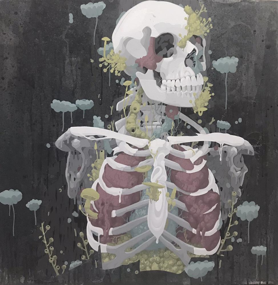 DISK｜絕處逢生 Reborn at the End of the Road｜2021｜壓克力於畫布 Acrylic on Canvas｜60 x 60cm