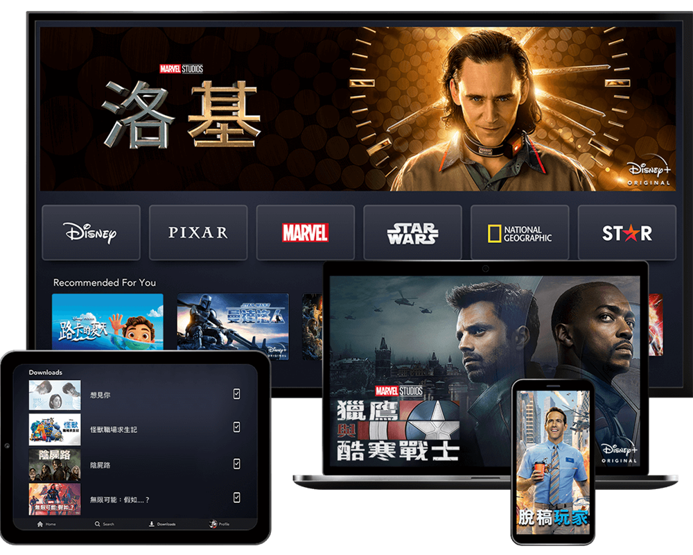 Disney+ 使用操作介面 Disney+ 使用操作介面