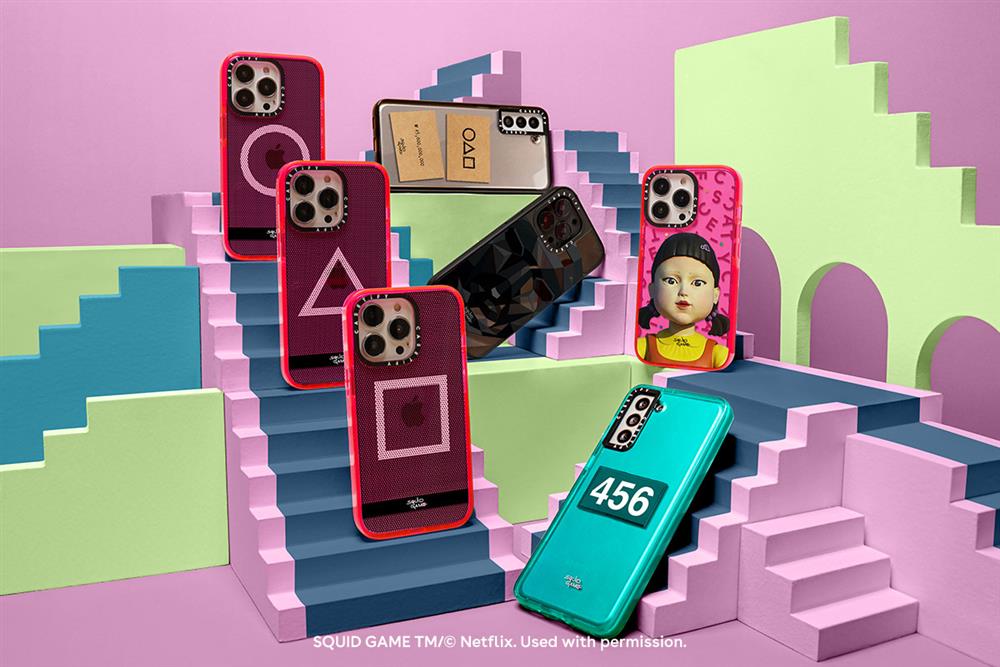 圖2. CASETiFY 與《魷魚遊戲》聯名系列將影集中的經典元素呈現在豐富電子配件上 圖2. CASETiFY 與《魷魚遊戲》聯名系列將影集中的經典元素呈現在豐富電子配件上