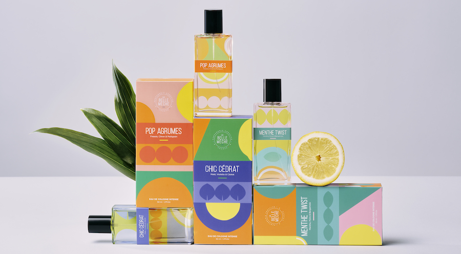 La Belle Mèche 首度推出古龍水系列，清新提振的香氣，搭配俐落且高彩度的包裝設計，由內而外展現無盡創意，予人既活潑又時髦的感受。(圖片提供1010 HOPE)