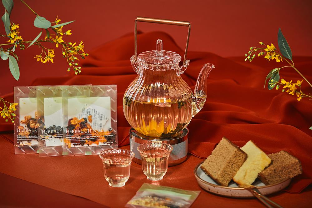 6-經典蜂蜜蛋糕搭配小草作經典花果茶，來一場台派下午茶